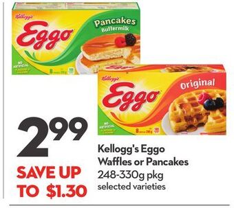 Longo's Kellogg's eggo waffl es or pancakes offer