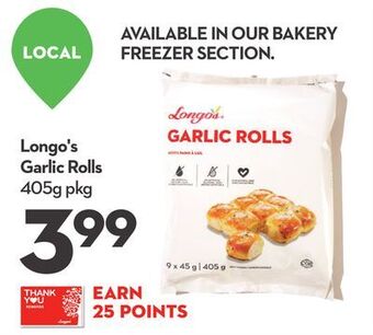 Longo's Longo's garlic rolls offer