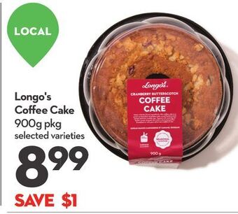 Longo's Longo's coffee cake offer