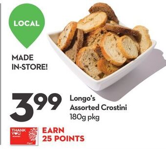 Longo's Longo's assorted crostini offer