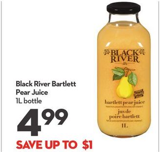 Longo's Black river bartlett pear juice offer