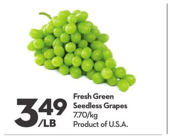 Longo's Fresh green seedless grapes offer