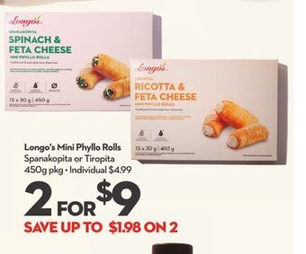Longo's Longo's mini phyllo rolls offer