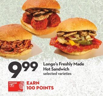 Longo's Longo's freshly made hot sandwich offer