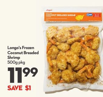 Longo's Longo's frozen coconut breaded shrimp offer