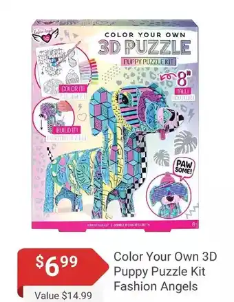 Samko & Miko Toy Warehouse Color your own 3d puppy puzzle kit fashion angels offer