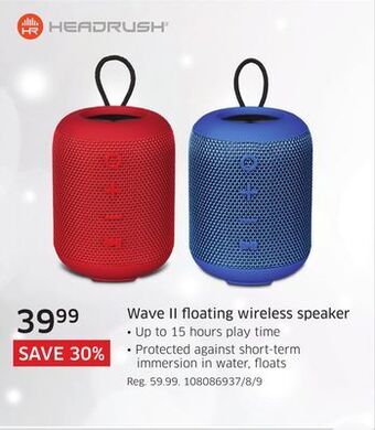 The Source Headrush wave ii floating wireless speaker offer
