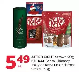 Rexall After eight straws, kit kat santa chimney or nestlé christmas cellos offer