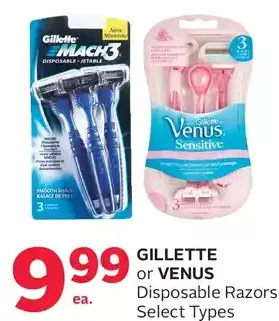 Rexall Gillette or venus disposable razors offer
