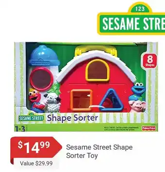 Samko & Miko Toy Warehouse Sesame street shape sorter toy offer