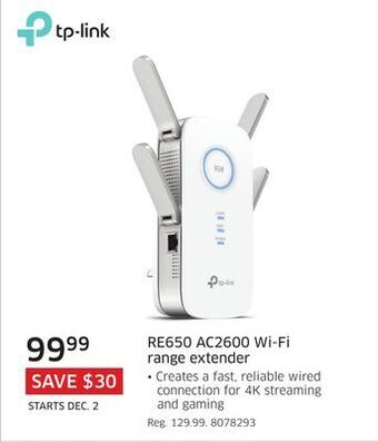 The Source Tp-link re650 ac2600 wi-fi range extender offer