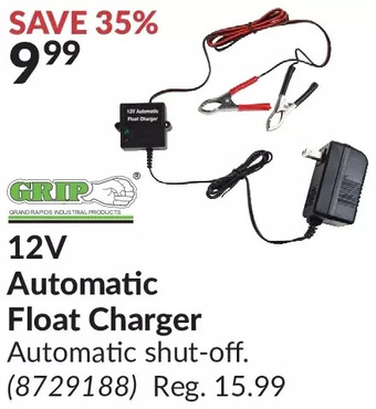 Princess Auto Grip 12v automatic float charger offer