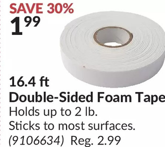 Princess Auto 16.4 ft double-sided foam tape offer