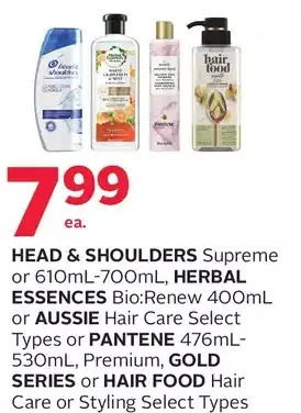 Rexall Head & shoulders supreme or herbal essences bio:renew or aussie hair care or pantene, premium, gold series or hair food hair offer
