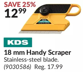 Princess Auto Kds 18 mm handy scraper offer