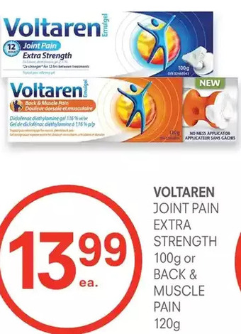 Guardian Pharmacy Voltaren joint pain extra strength or back & muscle pain offer