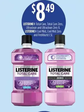 Guardian Pharmacy Listerine total care, total care zero, ultraclean and ultraclean zero | listerine cool mint, cool mint zero and freshburst offer
