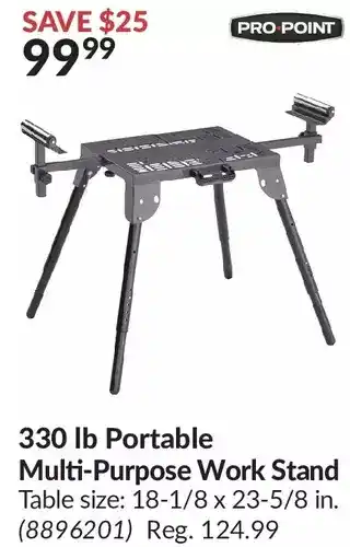 Princess Auto Pro.point 330 lb portable multi-purpose work stand offer