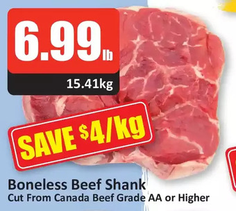 Starsky Boneless beef shank offer