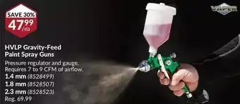 Princess Auto Hvlp gravity-feed paint spray guns 1.4 mm | 1.8 mm | 2.3 mm offer