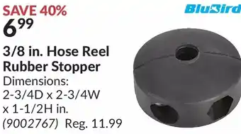 Princess Auto Blubird 3/8 in. hose reel rubber stopper offer