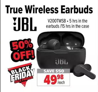 2001 Audio Video Jbl true wireless earbuds offer