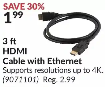 Princess Auto 3 ft hdmi cable with ethernet offer
