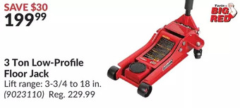 Princess Auto Torin big red 3 ton low-profile floor jack offer