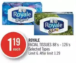 Shoppers Drug Mart Royale facial tissues offer