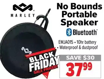 2001 Audio Video Marley no bounds portable speaker offer