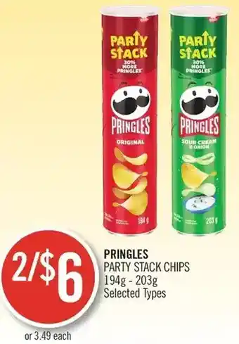 Shoppers Drug Mart Pringles party stack chips offer