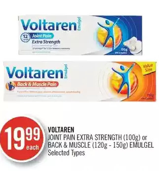 Shoppers Drug Mart Voltaren joint pain extra strength or back & muscle emulgel offer