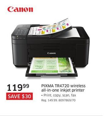 The Source Canon pixma tr4720 wireless all-in-one inkjet printer offer