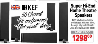 2001 Audio Video Kef super hi-end home theatre speakers offer