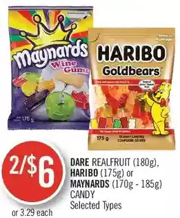 Shoppers Drug Mart Dare realfruit, haribo or maynards candy offer