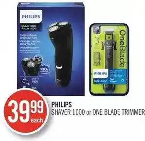 Shoppers Drug Mart Philips shaver 1000 or one blade trimmer offer