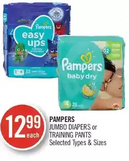 Shoppers Drug Mart Pampers jumbo diapers or training pants offer