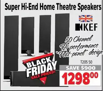 2001 Audio Video Kef super hi-end home theatre speakers offer