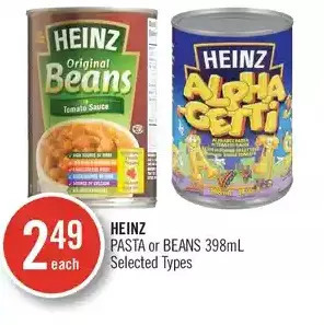 Shoppers Drug Mart Heinz pasta or beans offer