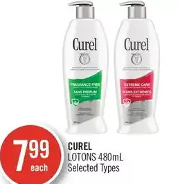 Shoppers Drug Mart Curel lotions offer