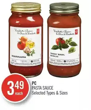 Shoppers Drug Mart Pc pasta sauce offer