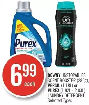 Shoppers Drug Mart Downy unstopables scent booster, persil or purex laundry detergent offer