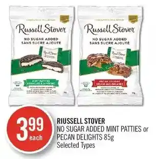 Shoppers Drug Mart Russell stover no sugar added mint patties or pecan delights offer