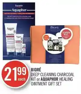 Shoppers Drug Mart Biore deep cleansing charcoal kit or aquaphor healing ointment gift set offer