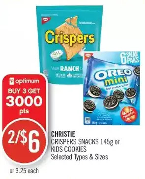 Shoppers Drug Mart Christie crispers snacks or kids cookies offer
