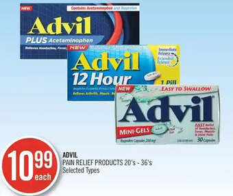 Shoppers Drug Mart Advil pain relief products offer