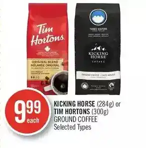 Shoppers Drug Mart Kicking horse or tim hortons ground coffee offer