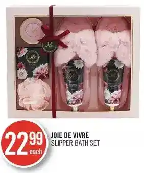 Shoppers Drug Mart Joie de vivre slipper bath set offer
