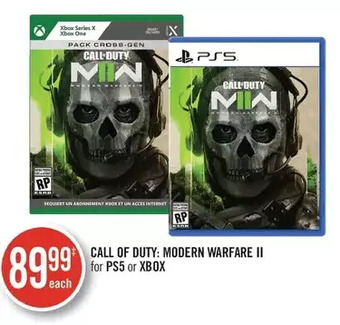Shoppers Drug Mart Call of duty: modern warfare ii for ps5 or xbox offer