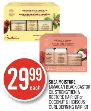 Shoppers Drug Mart Shea moisture jamaican black castor oil strengthen & restore hair kit or coconut & hibiscus curl defining hair kit offer